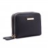 LP6680 - Miss Lulu Leather Look Double Zipped Coin Purse Black